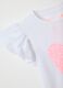 T-shirt da bambina in cotone elasticizzato bianca_3