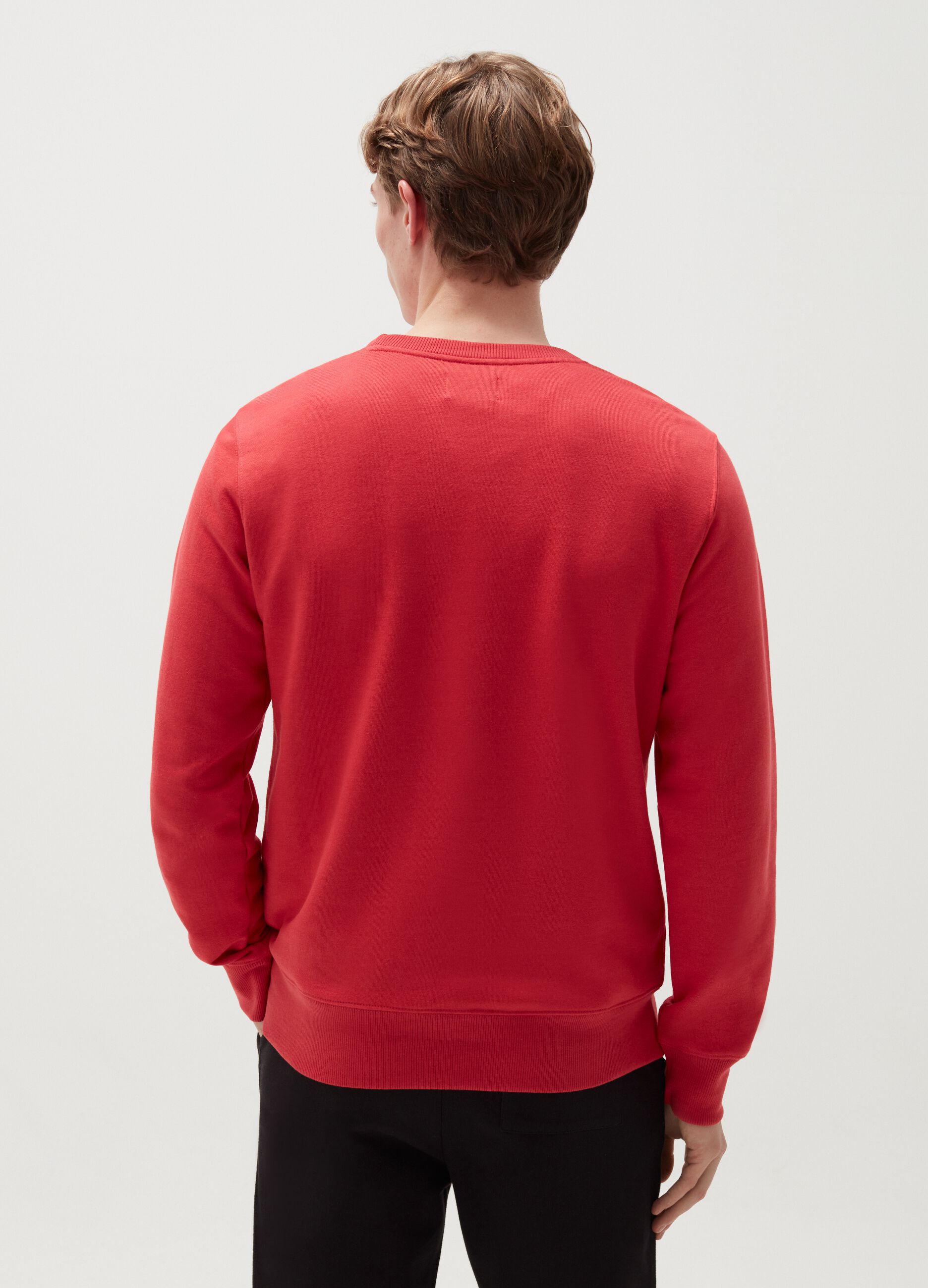 Cotton sweatshirt with round neck