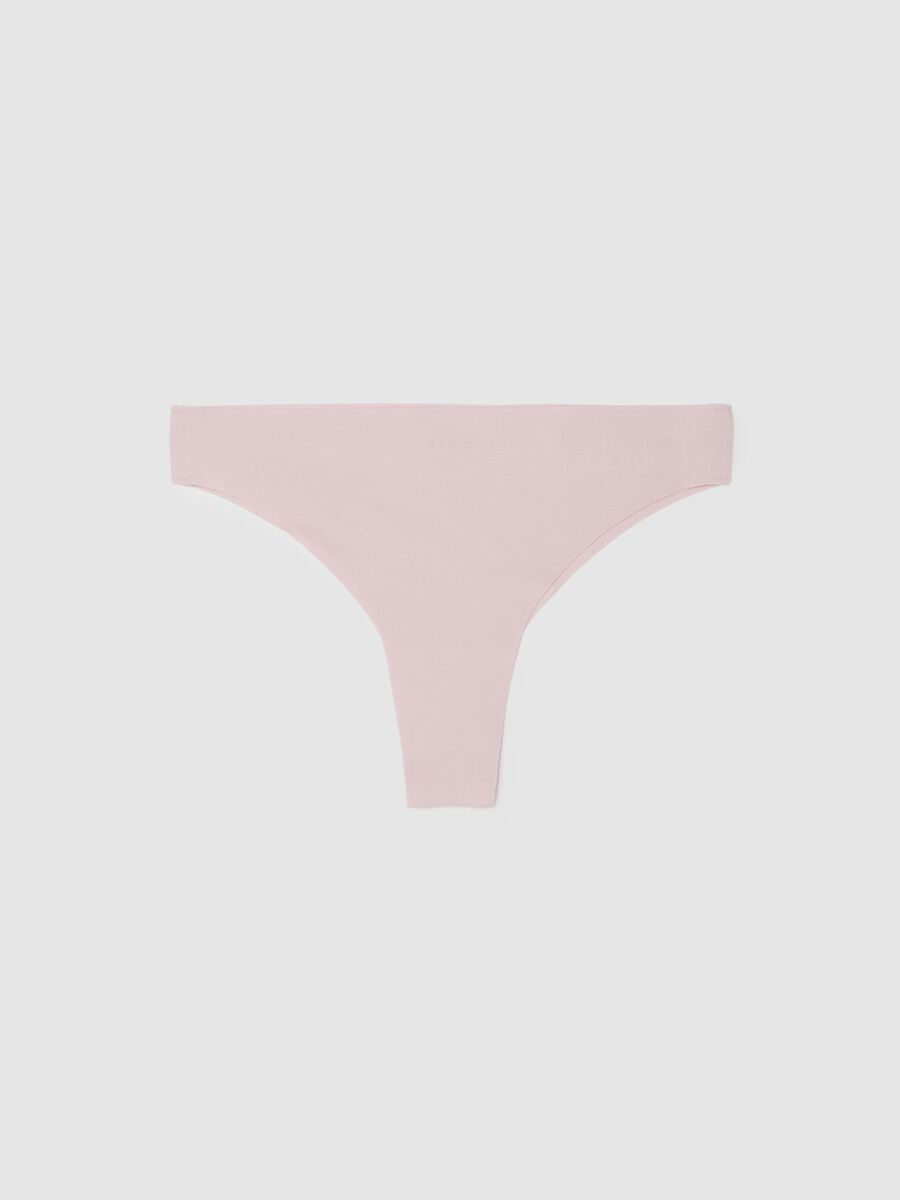 Slip a brasiliana in cotone elasticizzato rosa regular fit_4