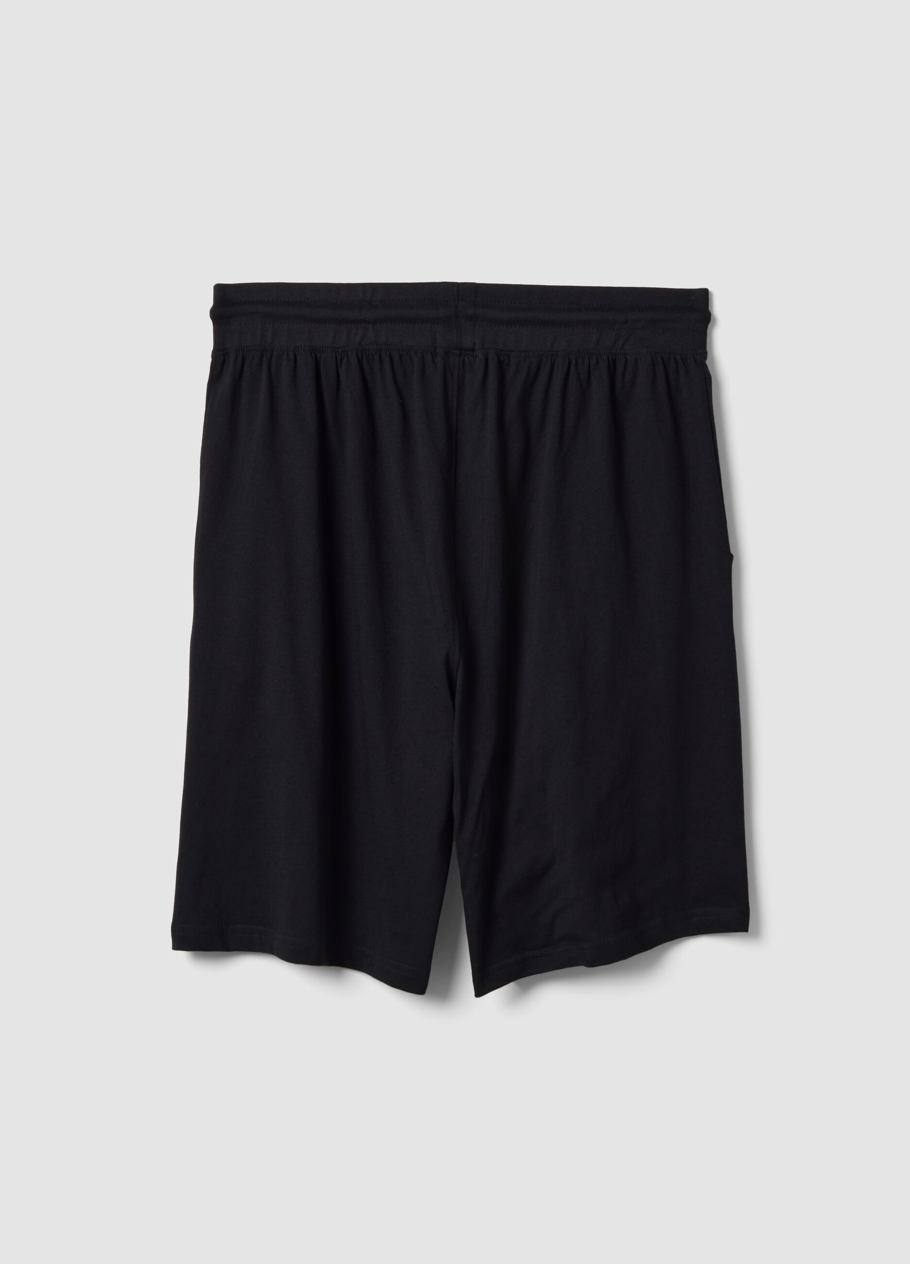 Black organic cotton pyjama shorts