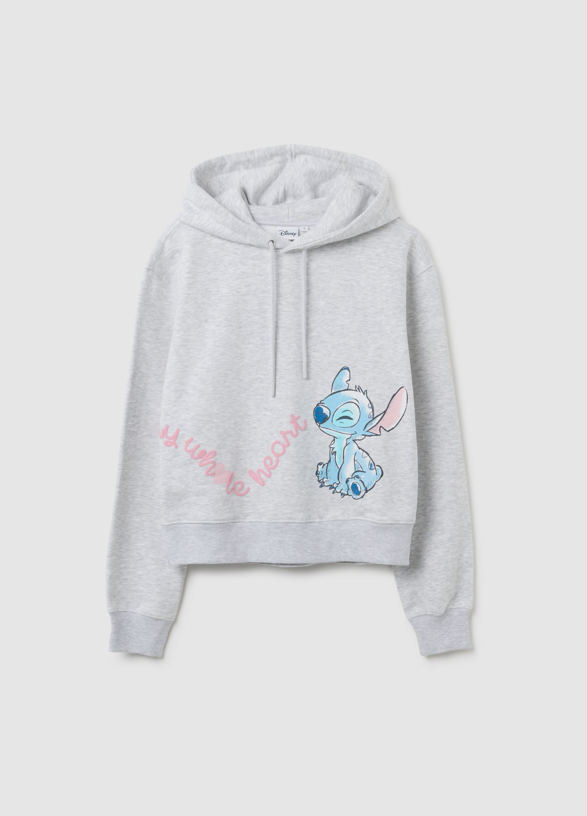 Grey regular fit cotton blend sweatshirt