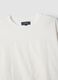 White pure cotton regular-fit T-shirt with perforated detail_1