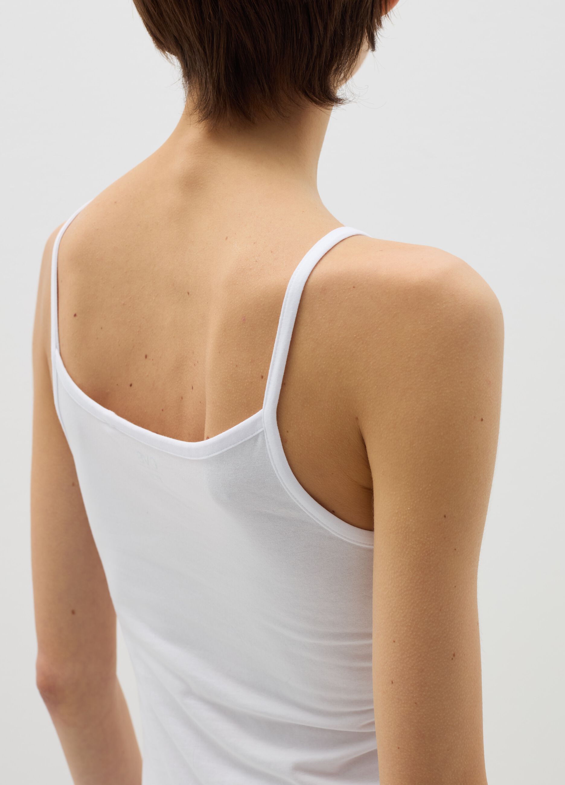 Two-pack under vests in stretch cotton