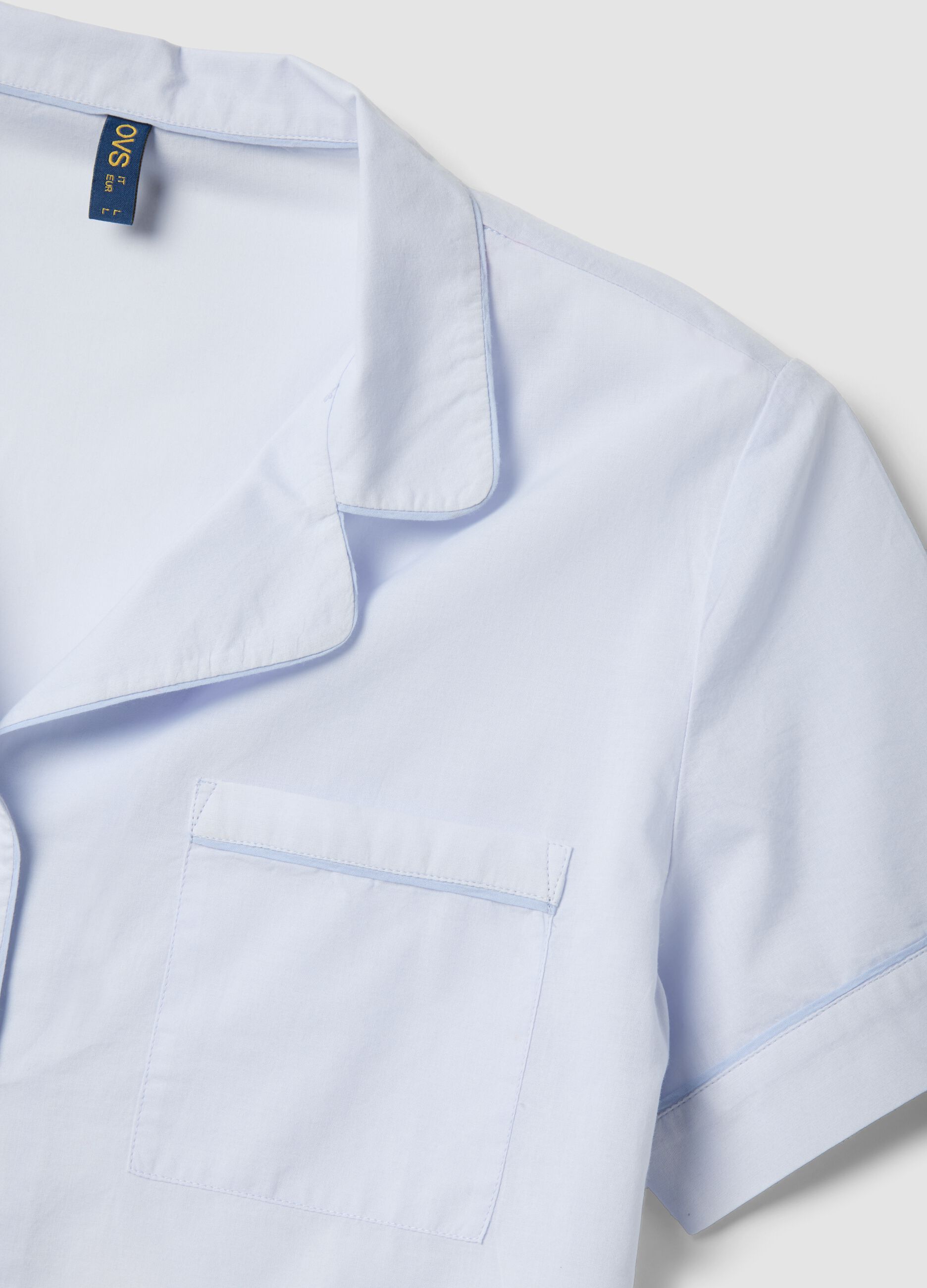 White pure cotton comfort-fit pyjamas