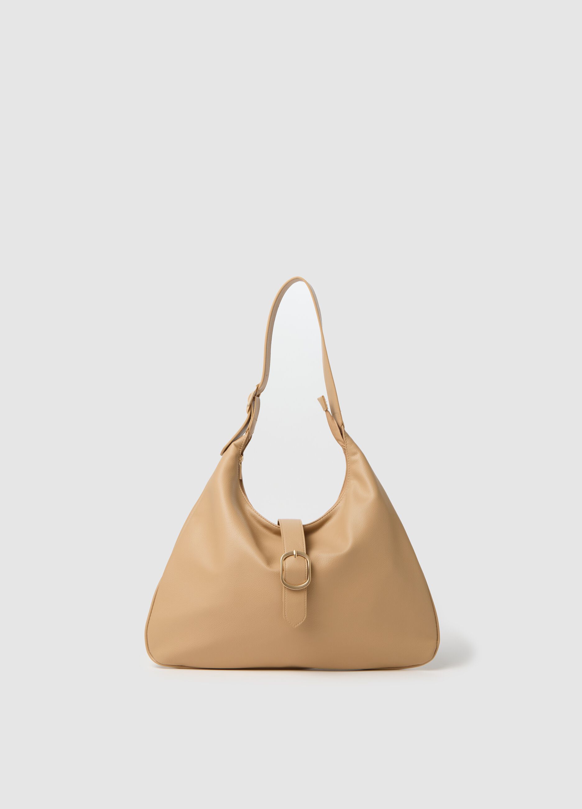 Beige hobo bag