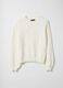 White pure cotton sweater with floral design regular fit_4
