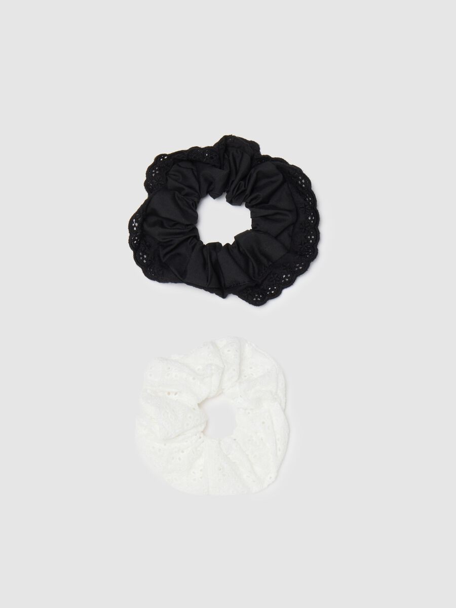 Multicolour pure cotton women's scrunchies hair ties_0