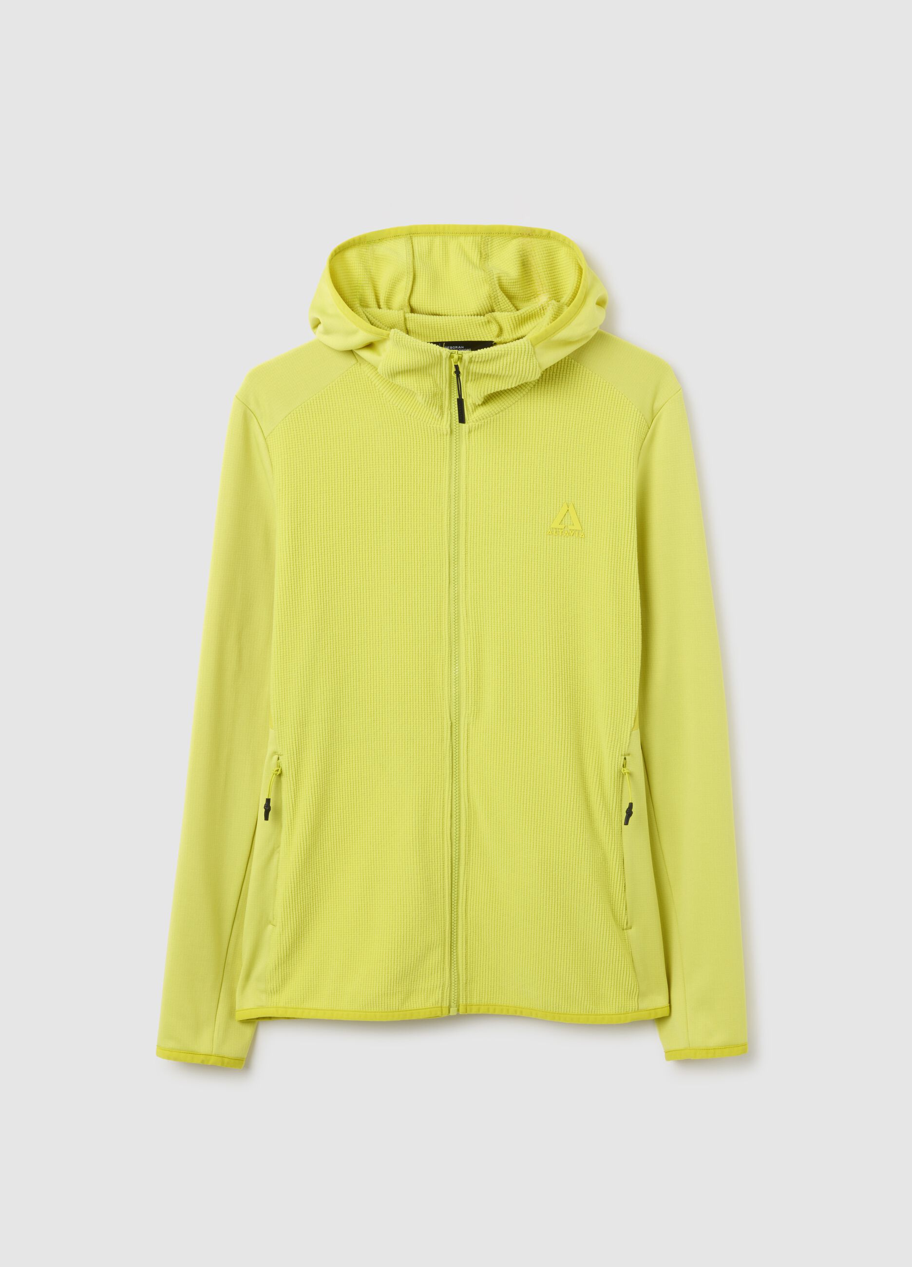 Full zip waffle fleece hoodie ALTAVIA WITH DEBORAH COMPAGNONI