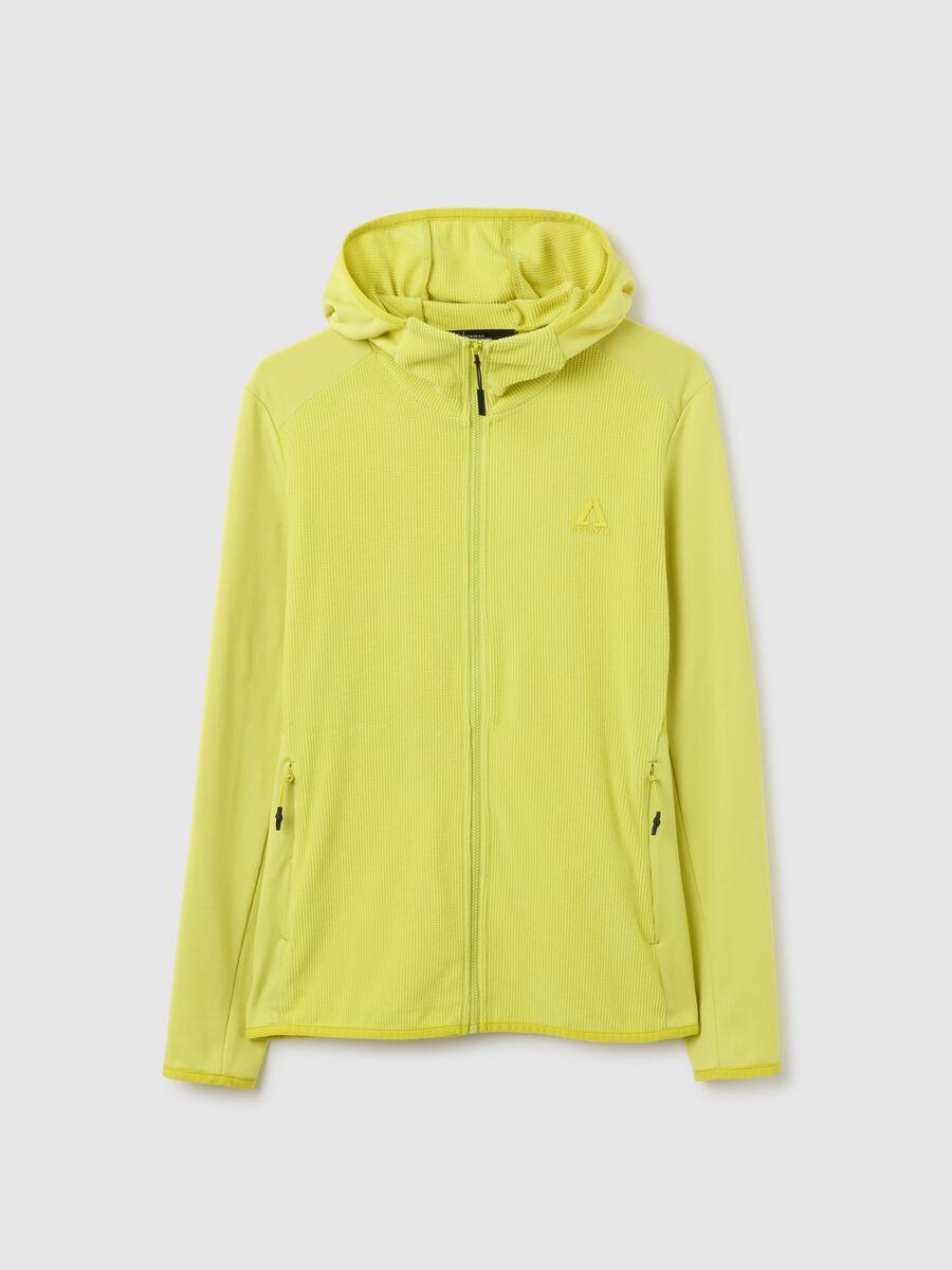 Full zip waffle fleece hoodie ALTAVIA WITH DEBORAH COMPAGNONI_4