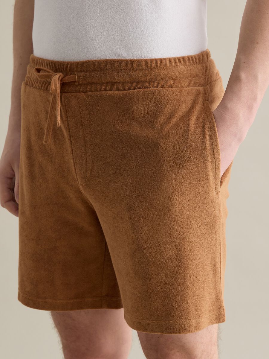 Terracotta Bermuda in cotton blend_2