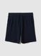 Blue pyjama shorts in pure cotton regular fit_4