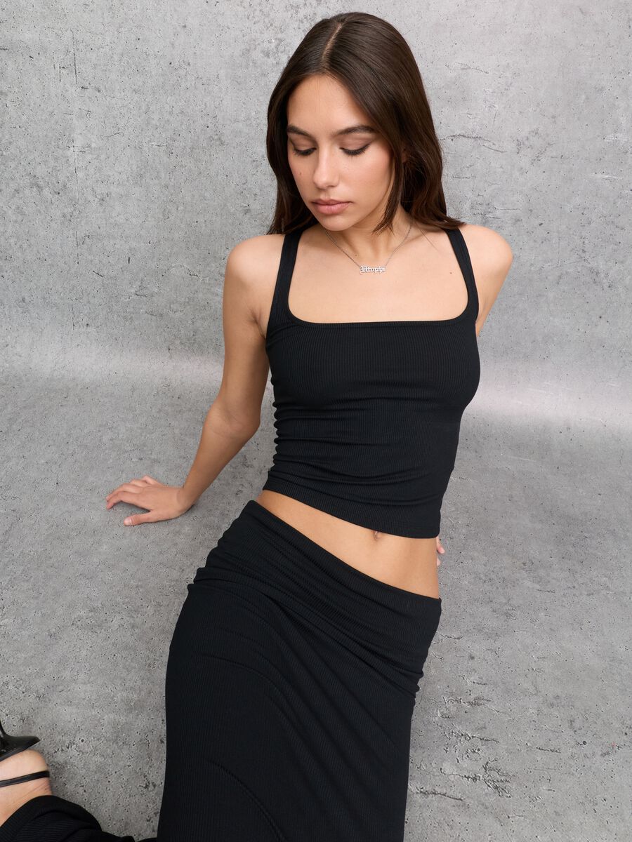 Tank Top Square Neck Black_3