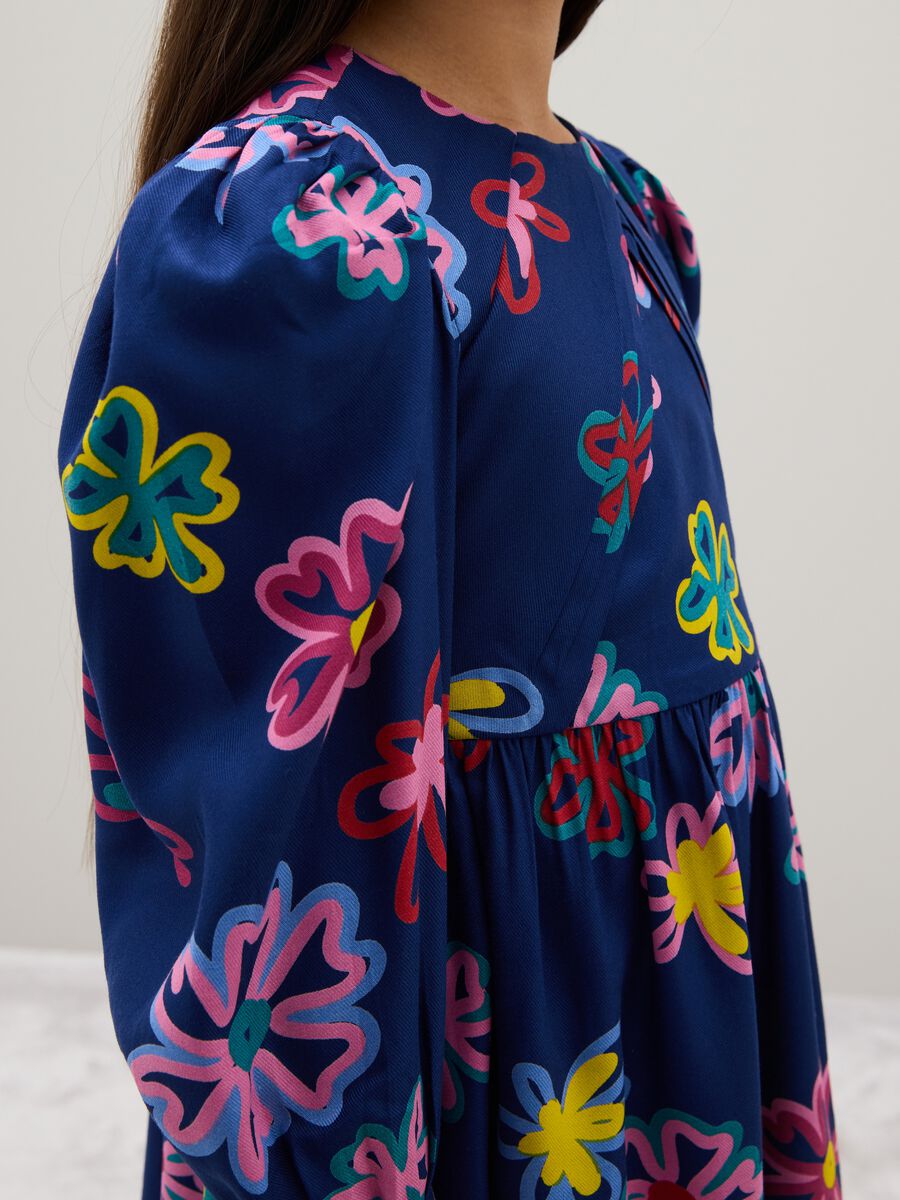 Girls' dress in pure multicolour viscose regular fit_3
