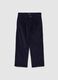 Pantaloni blu da bambino in cotone elasticizzato e velluto regular fit_3