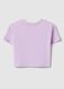 Girls' violet pure cotton boxy fit T-shirt with print_1