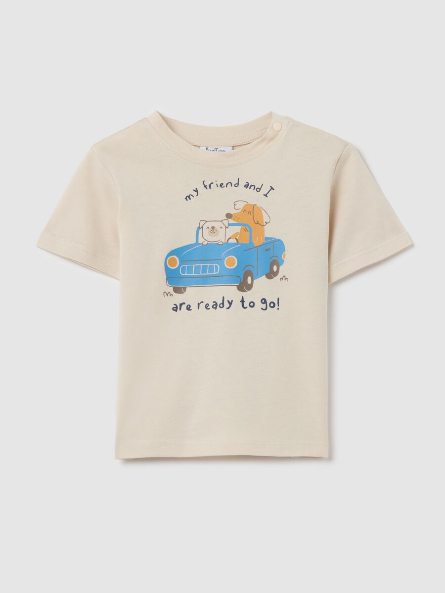 Cotton T-shirt with print_0