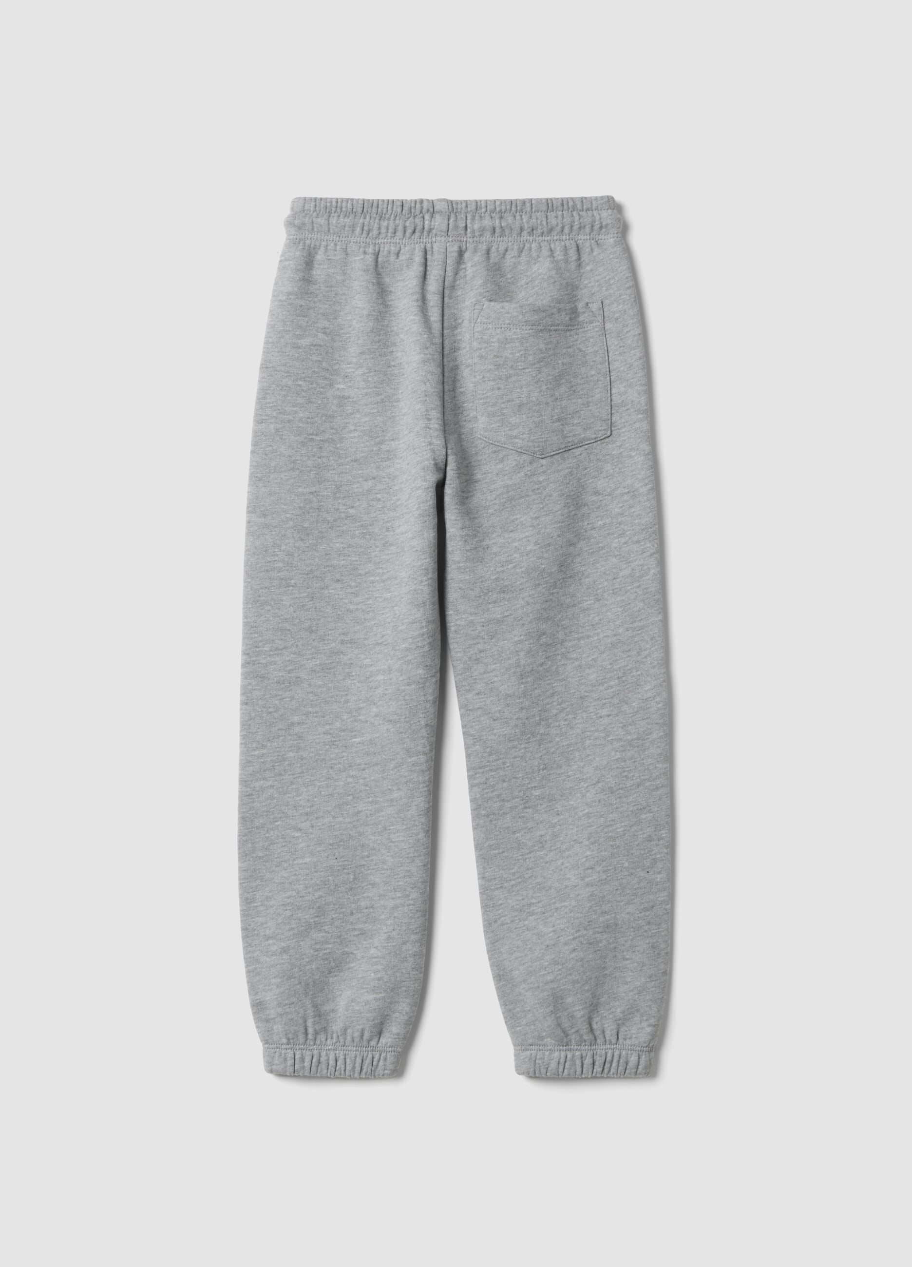 Pantaloni jogger grigi in puro cotone organico