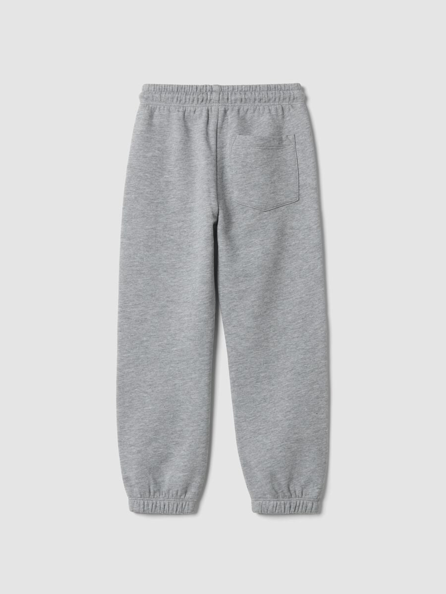 Grey joggers in pure organic cotton_1