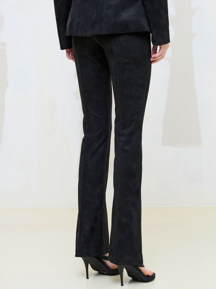 Faux Suede Formal Slim Pants_3