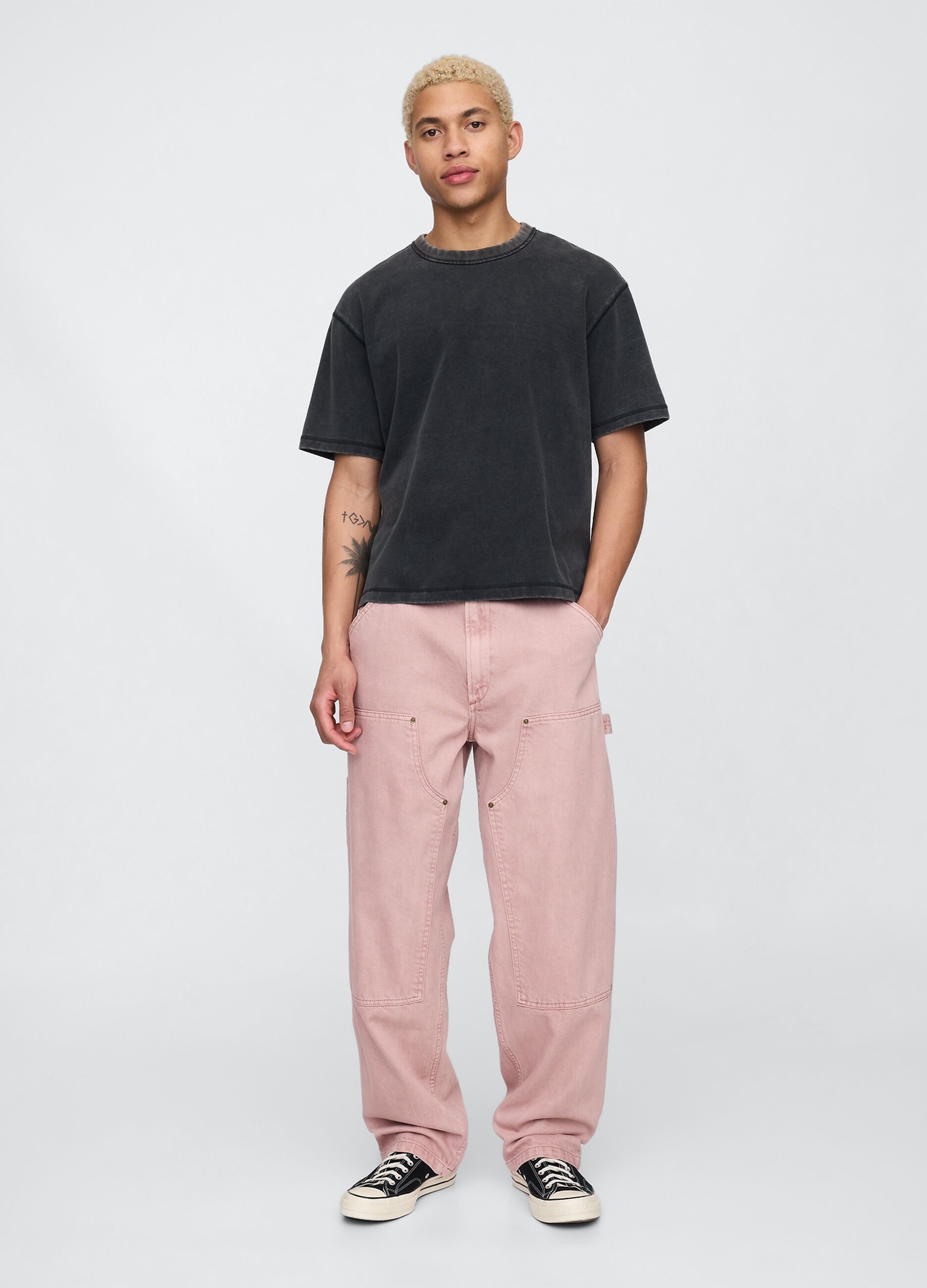 Pink Cargo Trousers with French Pockets