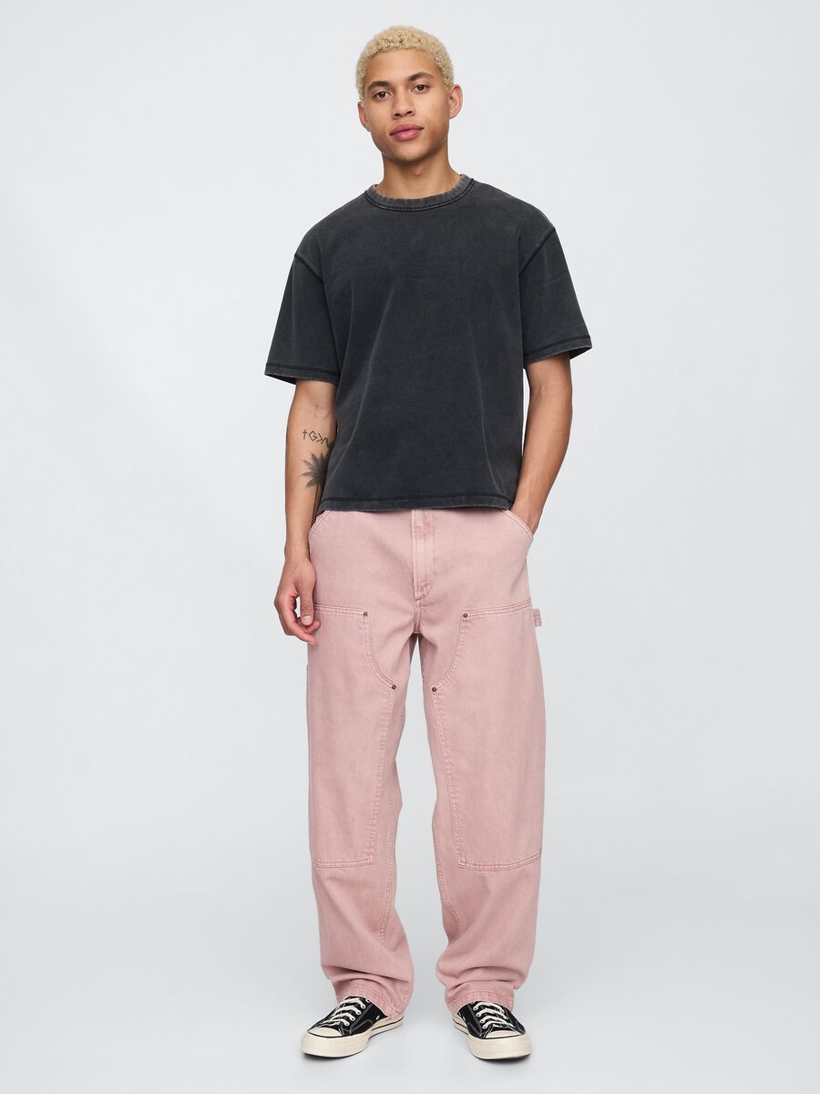 Pink Cargo Trousers with French Pockets_0