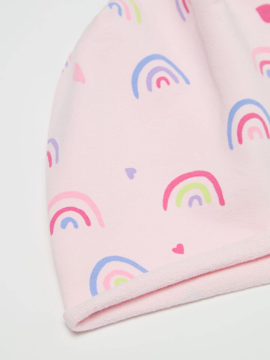 Printed jersey beanie hat_1