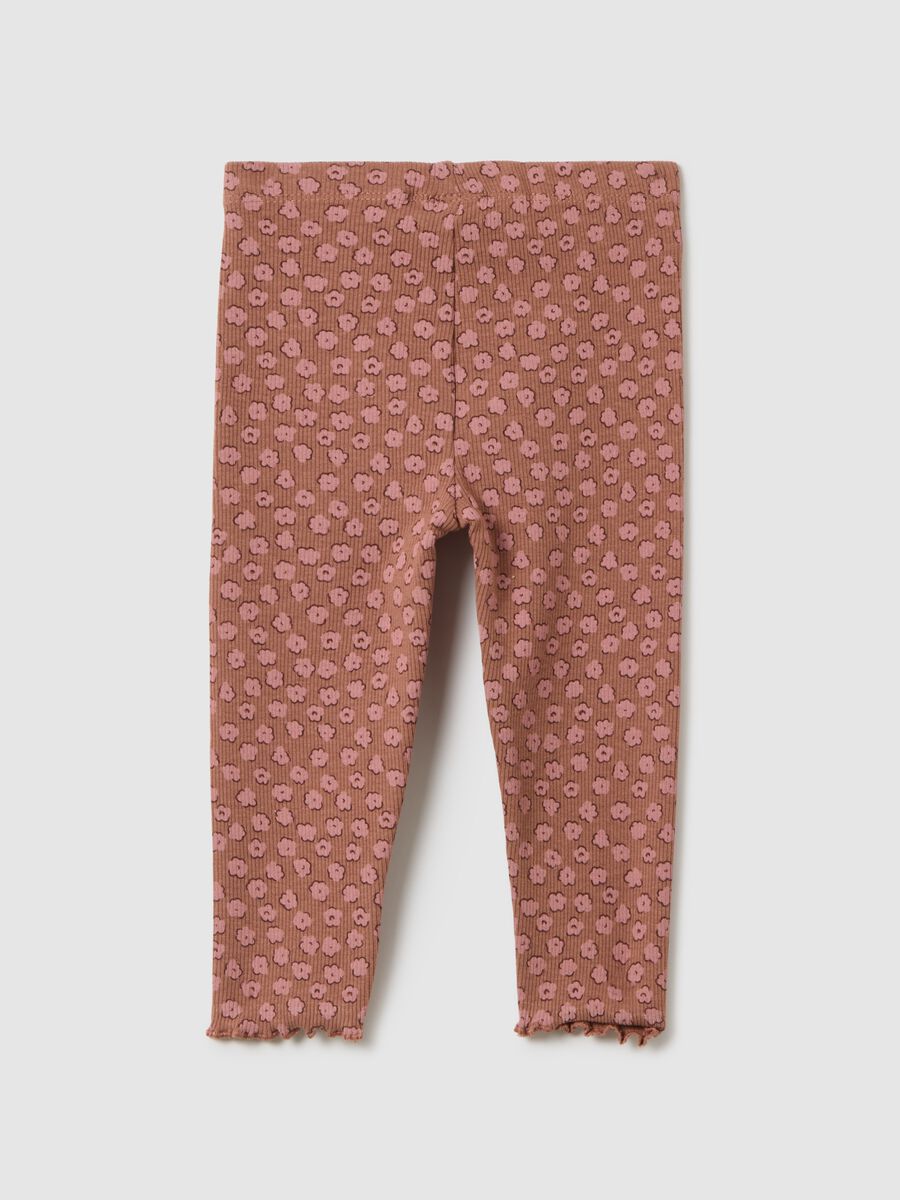 Multicolor Regular Fit Stretch Cotton Leggings for Girls_1