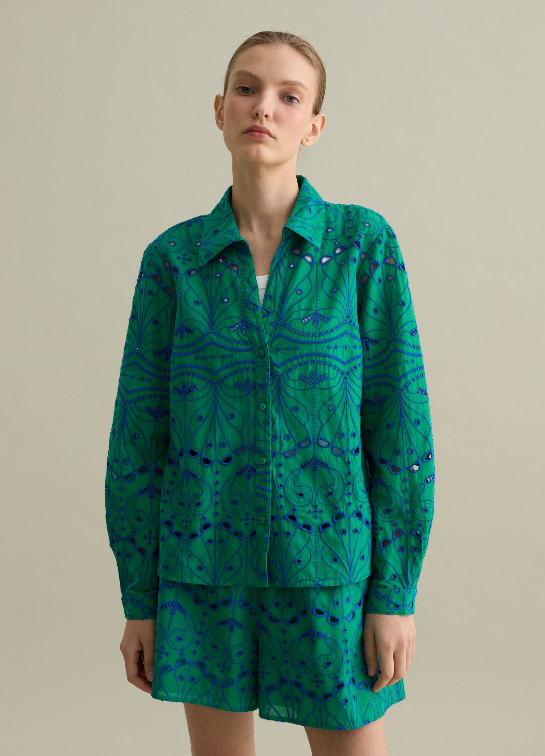 Broderie anglaise shirt