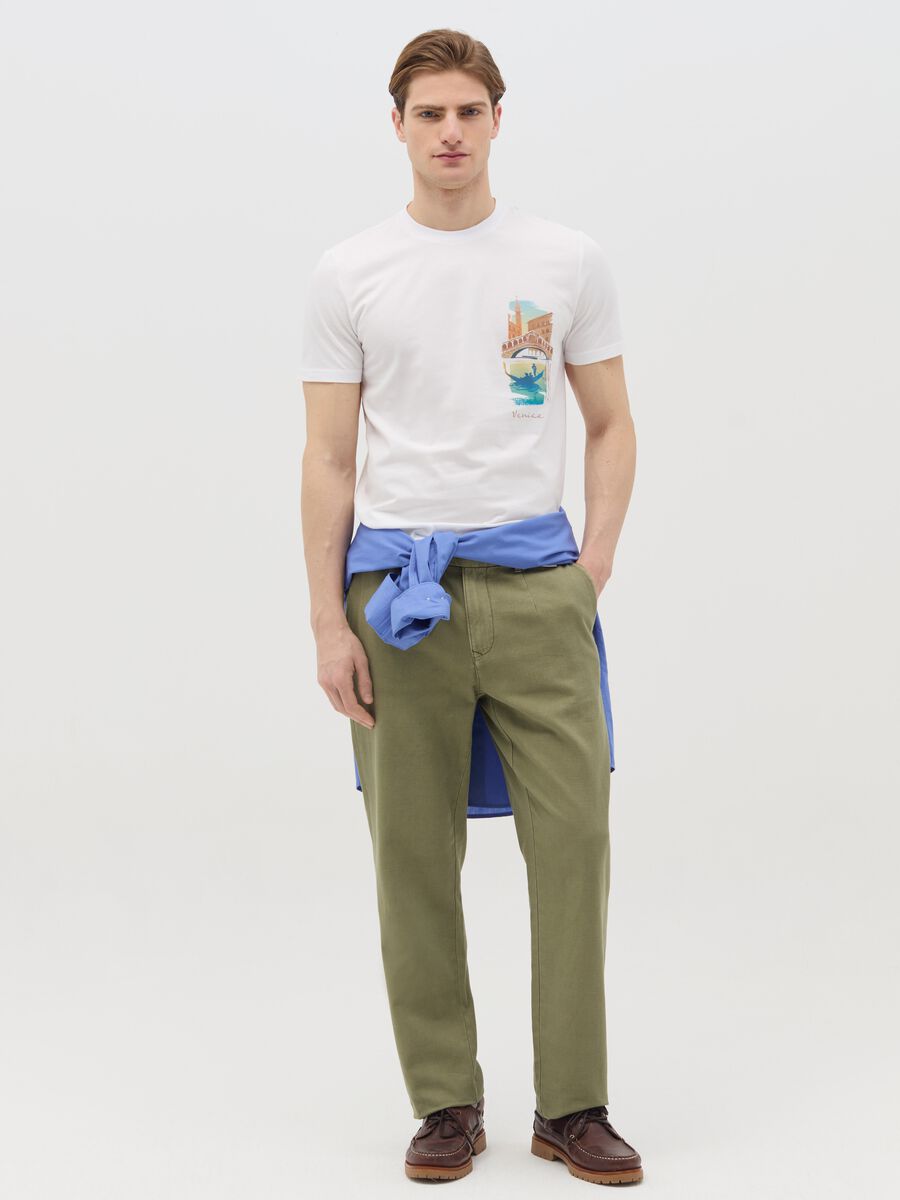 Cotton T-shirt with "Venice" print_1