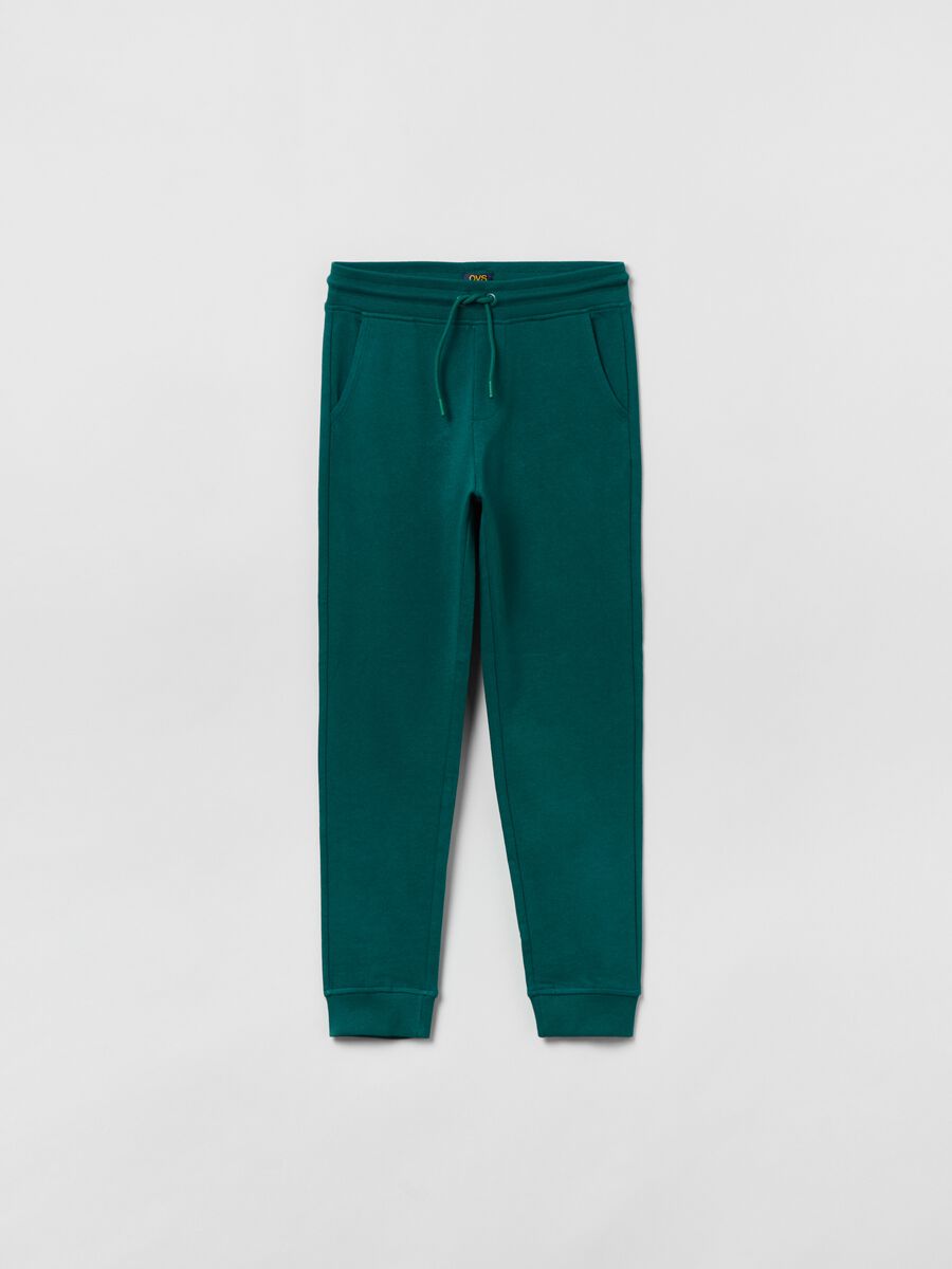 Joggers in felpa con coulisse_0