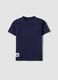 Blue pure cotton kids&rsquo; T-shirt with oversized fit_0