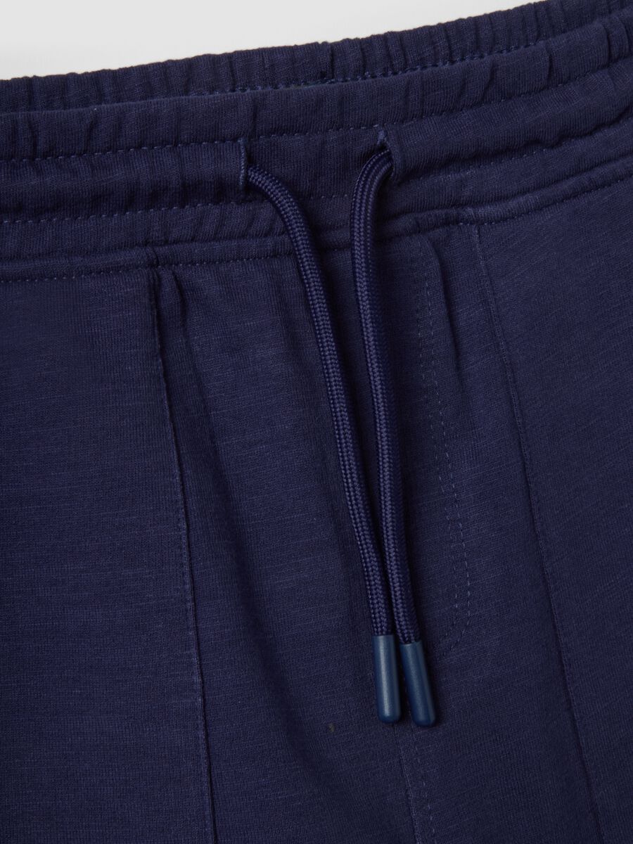 Boys&rsquo; blue pure cotton shorts with elasticated waist_2