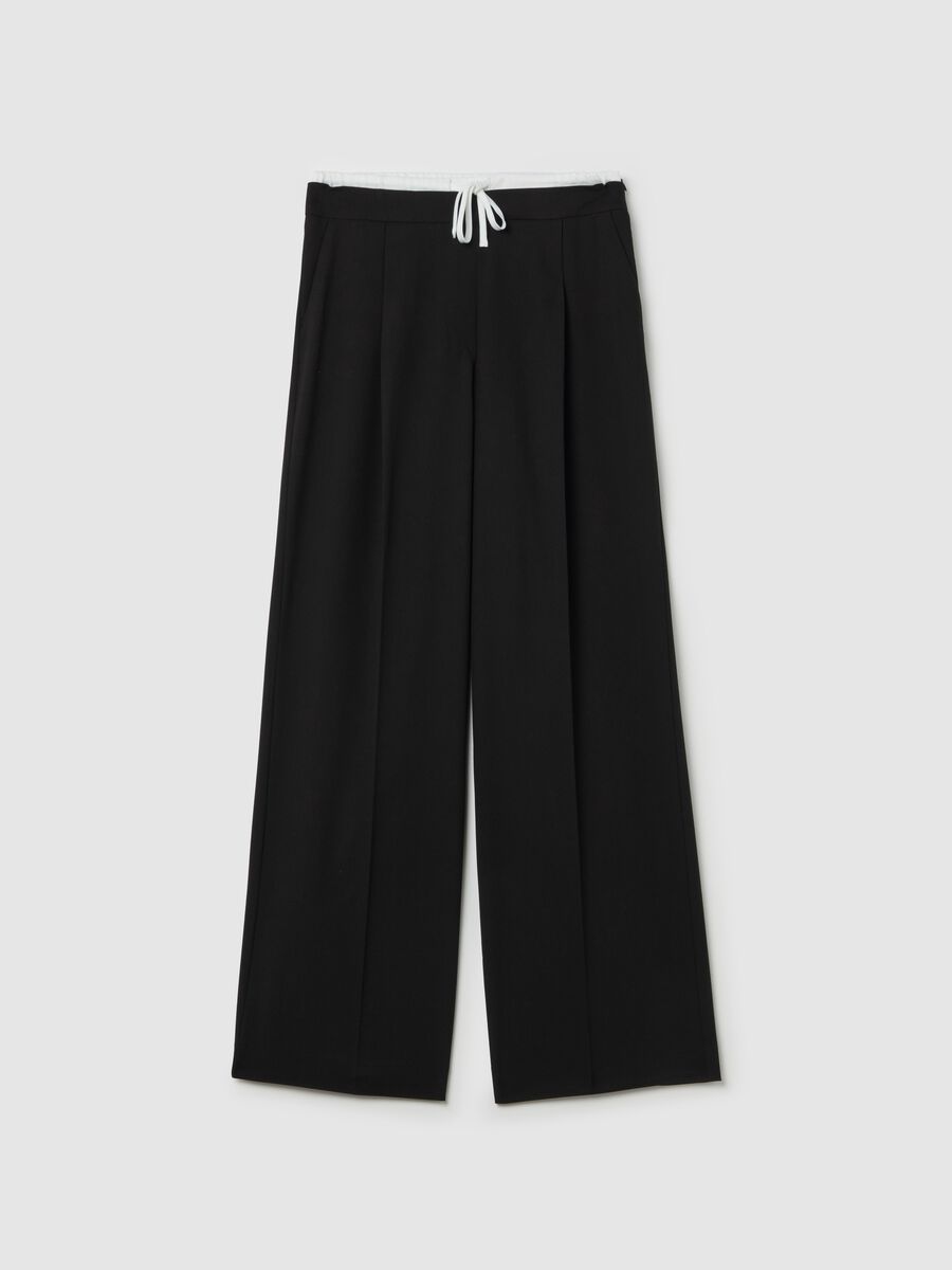 Wide-leg jogger trousers with drawstring_4