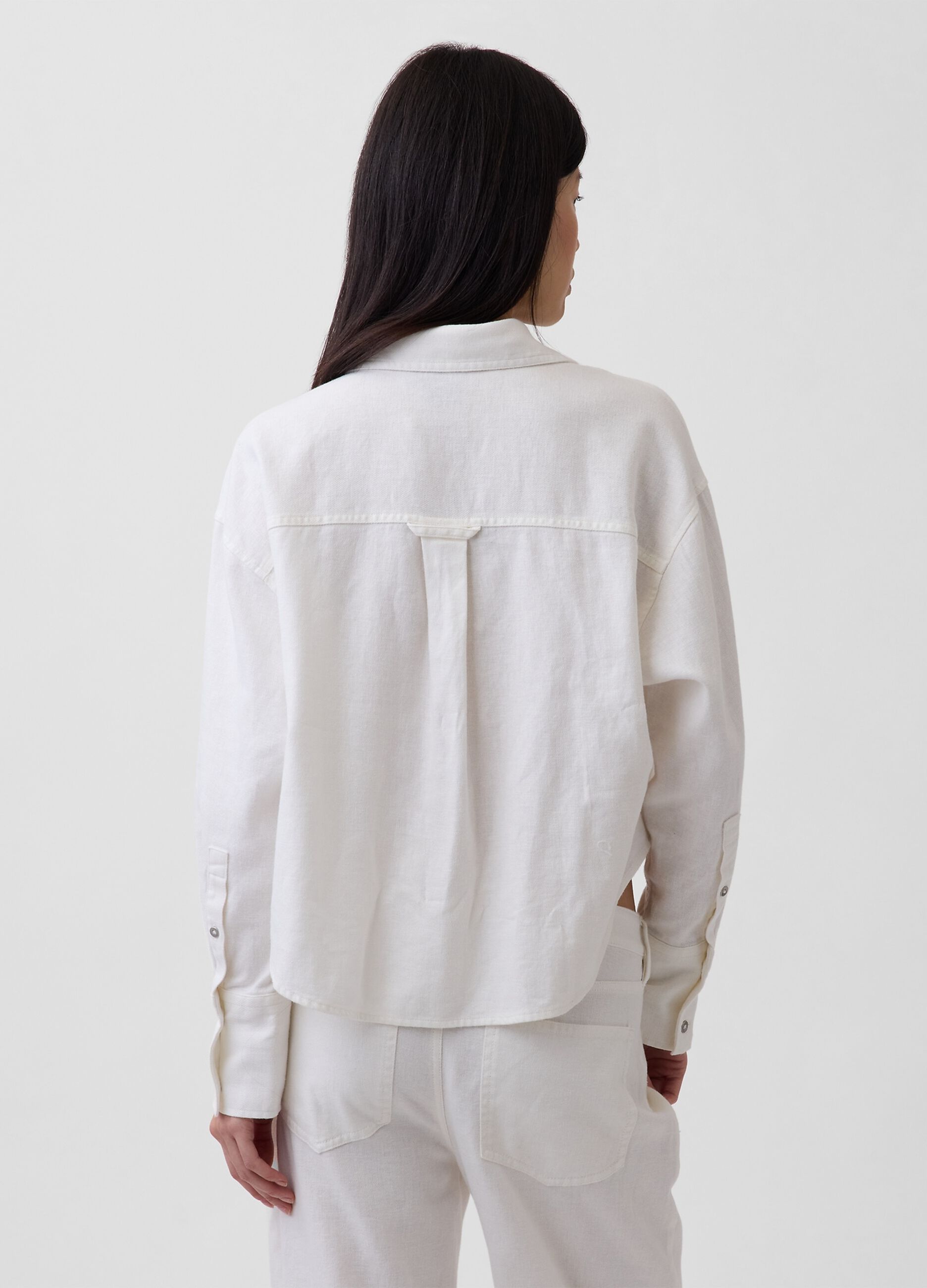 Pure cotton shirt with patch pocket