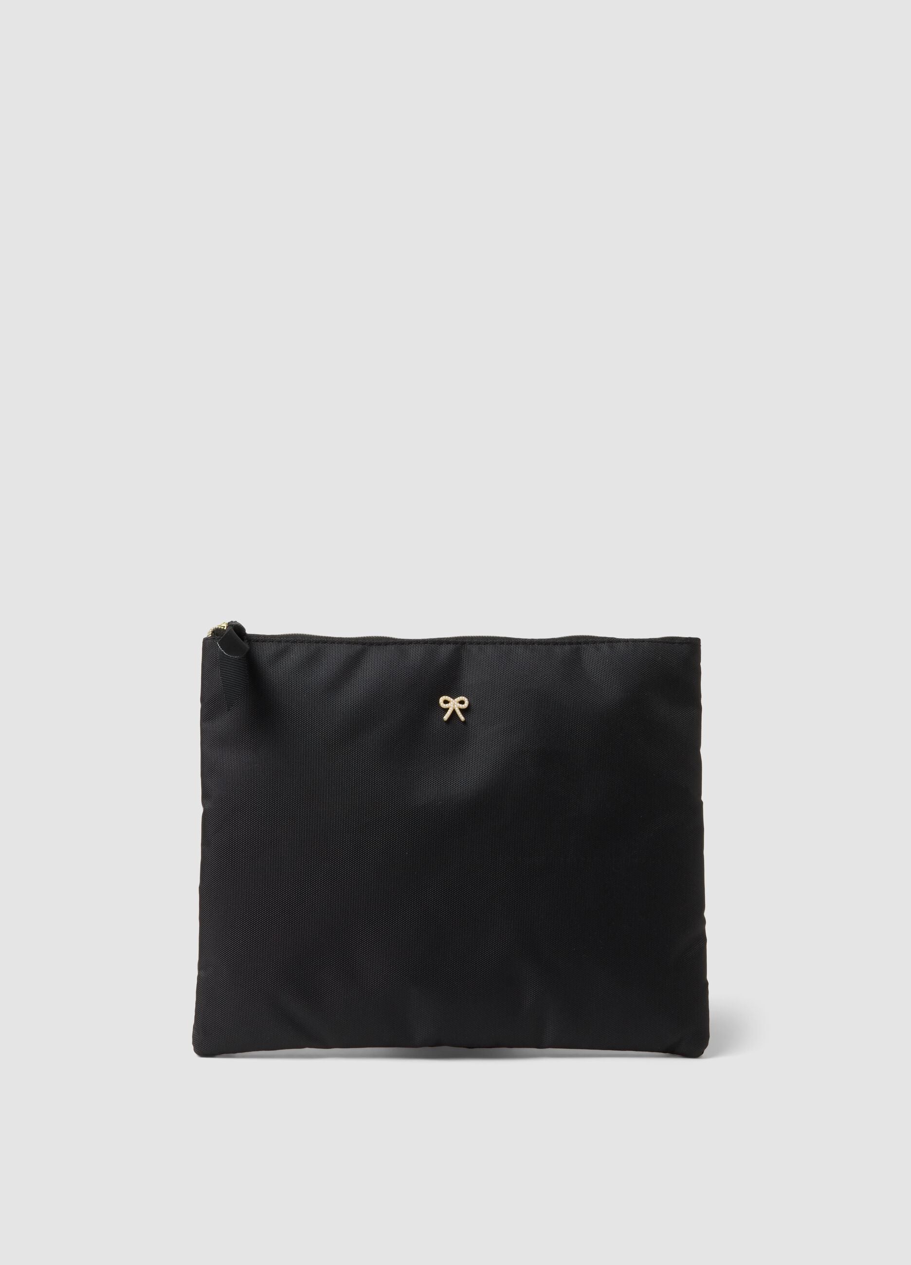 Black zip pouch