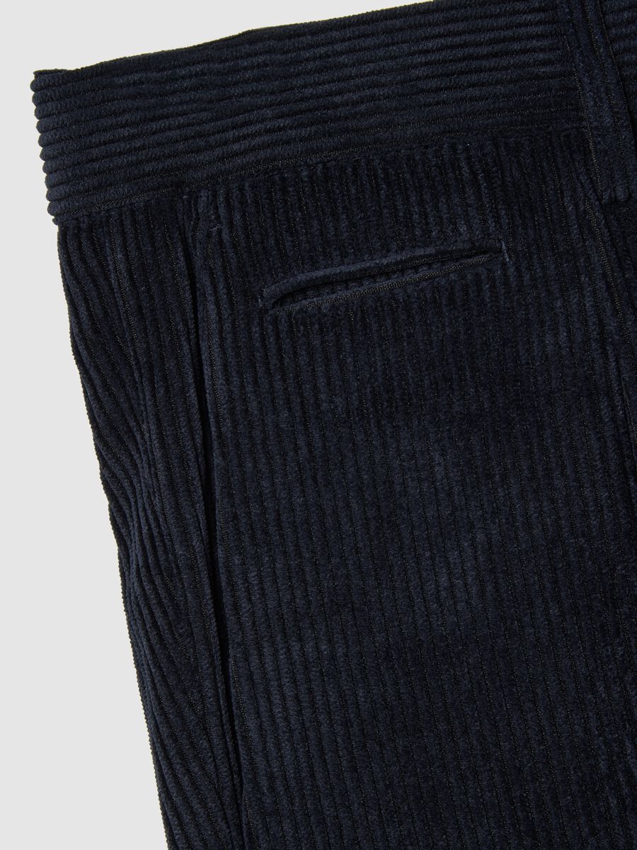 Stretch Velvet Blue Trousers_1