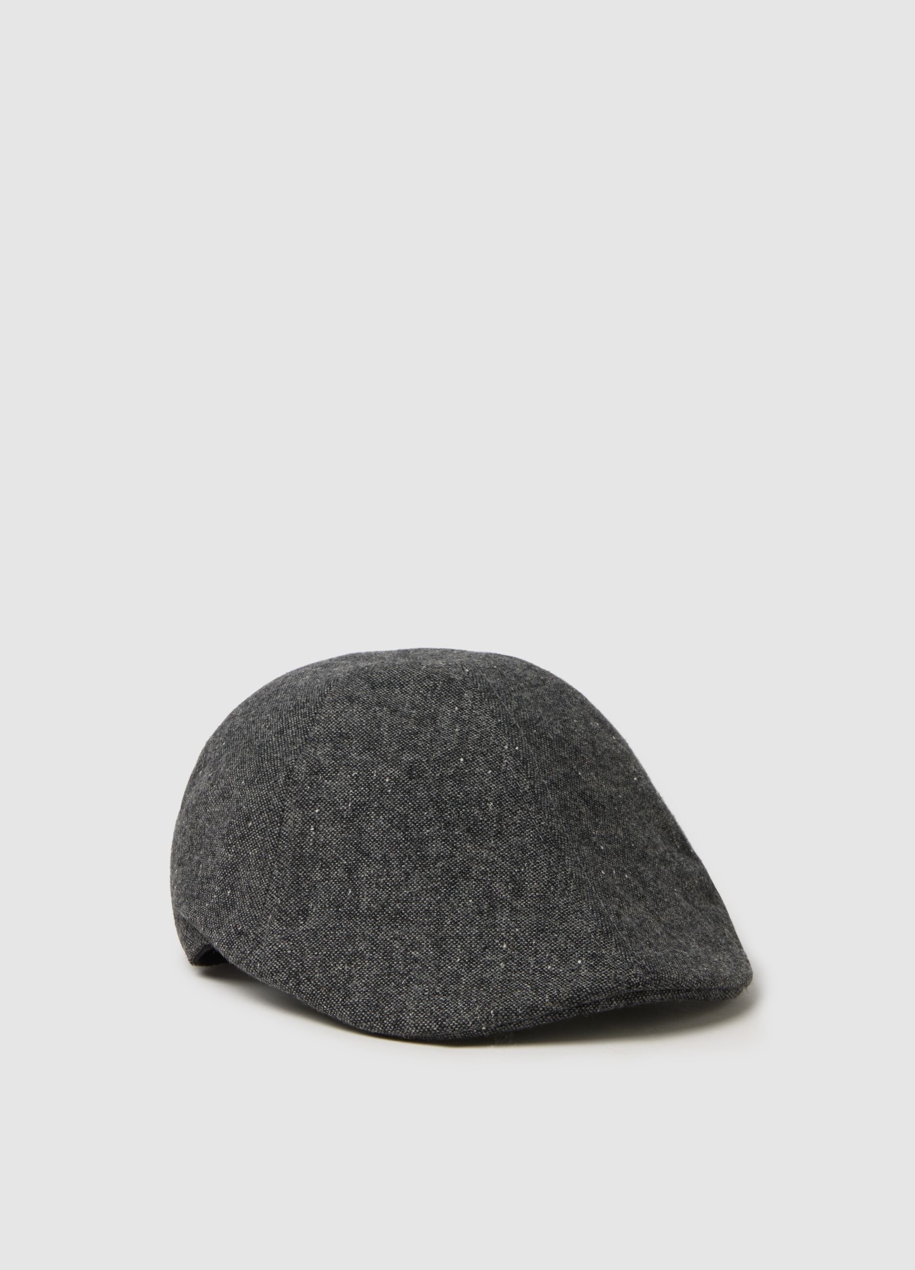 Grey wool blend hat