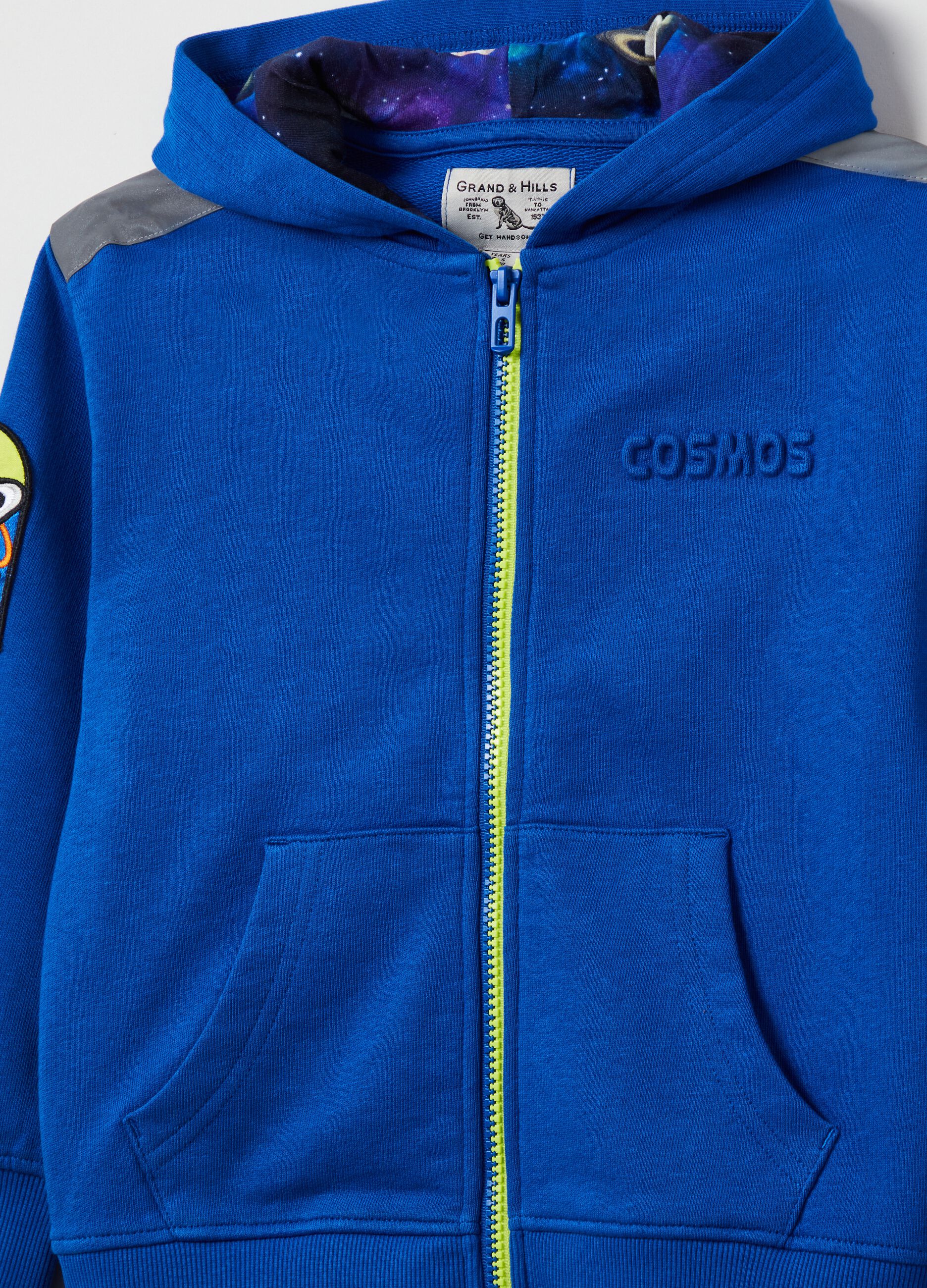Felpa full-zip in cotone con cappuccio_2
