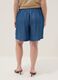 Blue pure lyocell shorts with elasticated waist, relaxed fit_2
