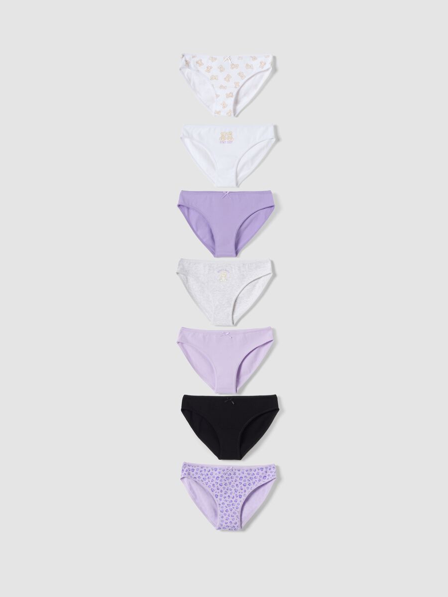 Seven-pack of multicoloured organic stretch cotton briefs_0