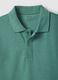 Green pure cotton short-sleeve polo shirt, regular fit_5