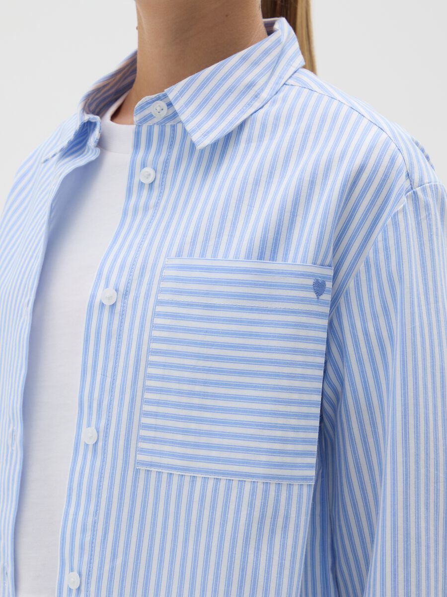 Camicia da ragazza in puro cotone multicolor regular fit_2