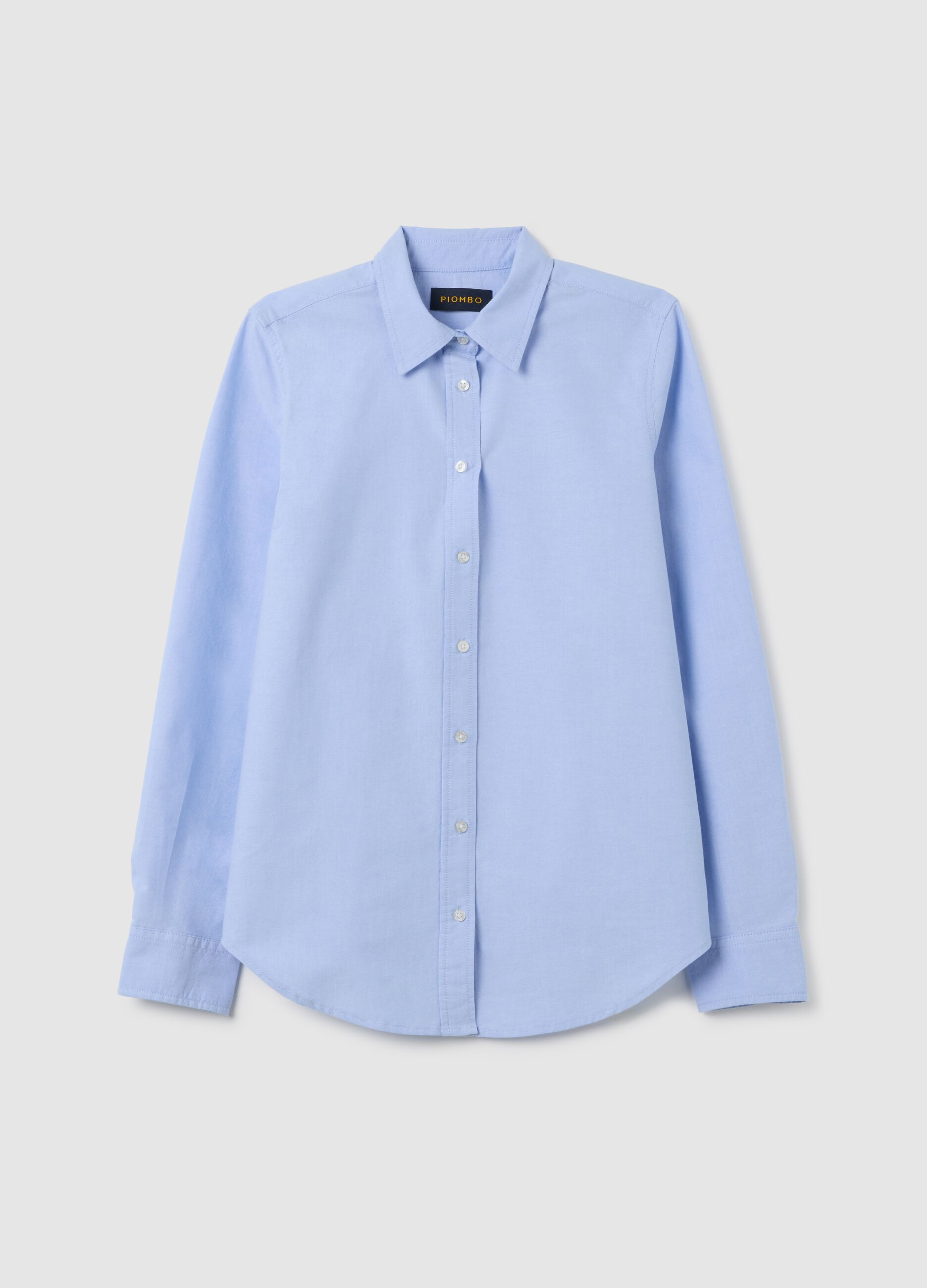 Camicia in puro cotone azzurra regular fit