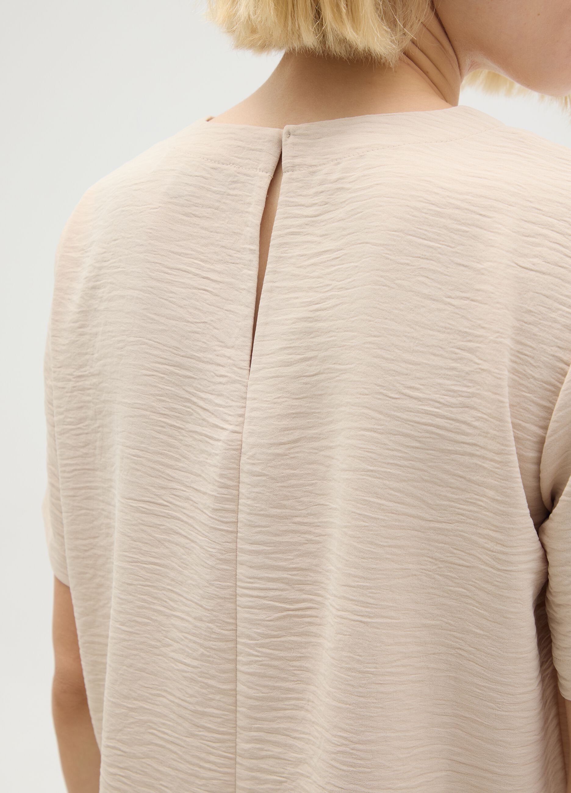 Women's beige regular fit t-shirt