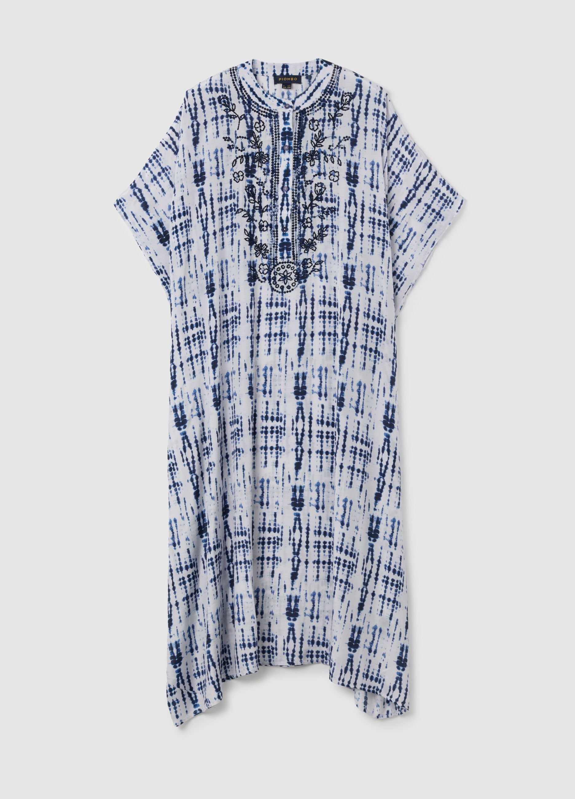 Kaftano da donna in viscosa multicolor lungo