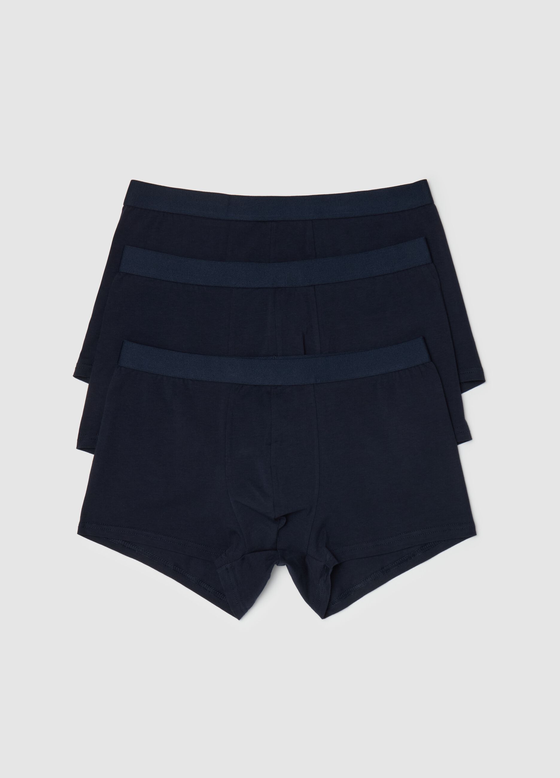 Three-pack boxer shorts in stretch organic cotton