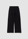 Pantaloni jogger neri in misto cotone straight fit_4