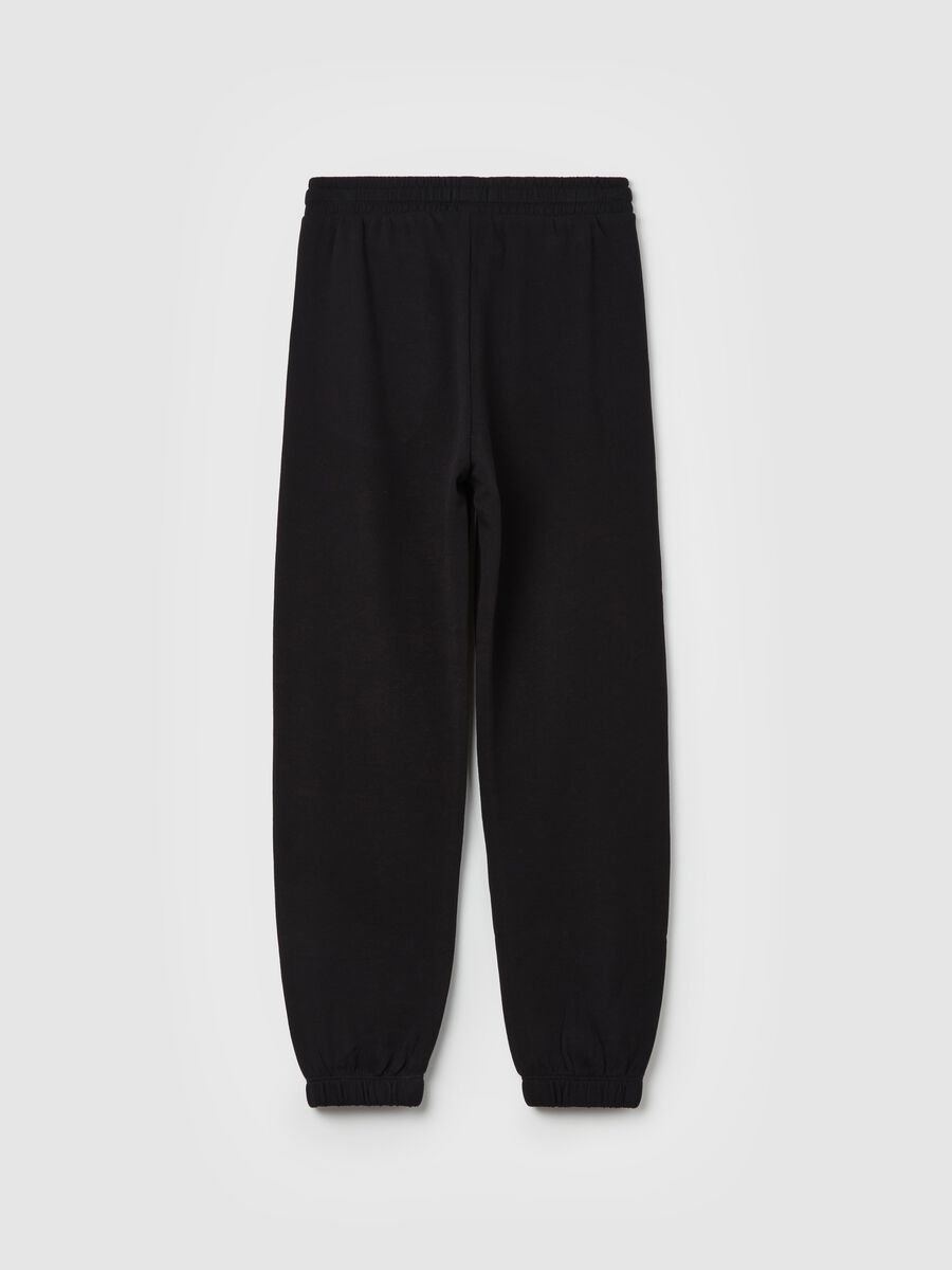 Fleece joggers with print_4