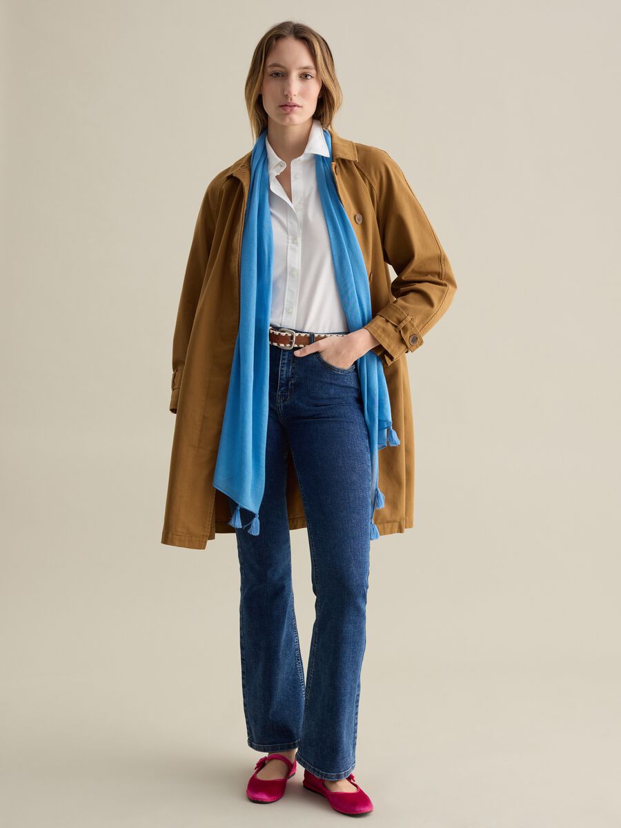 Beige trench coat in cotton canvas_1