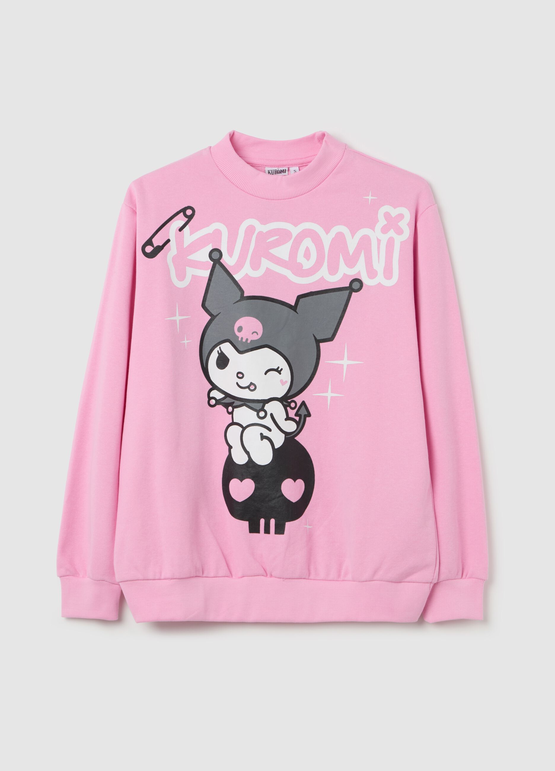 Pink sweatshirt with Kuromi print